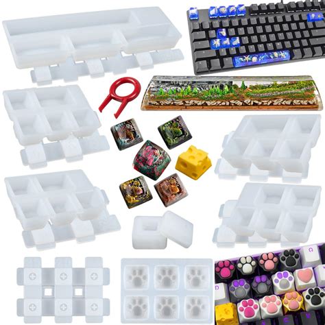 Keycaps Epoxy Resin Casting Molds Set for Mechanical Gaming Keyboard ...