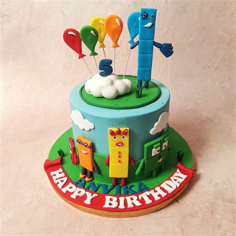 Numberblocks Cake | Numberblock 5 Cake | Numberblocks Birthday Cake ...