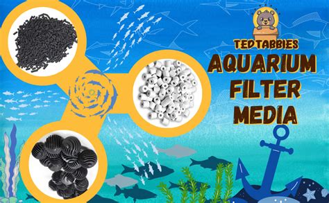TED Tabbies Aquarium Filter Media, 250G Ceramic Rings, 250G Activated ...