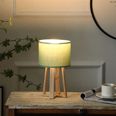 Art Street Multi-Legged Table Lamp, Natural Wood Frame Lamp for Living ...