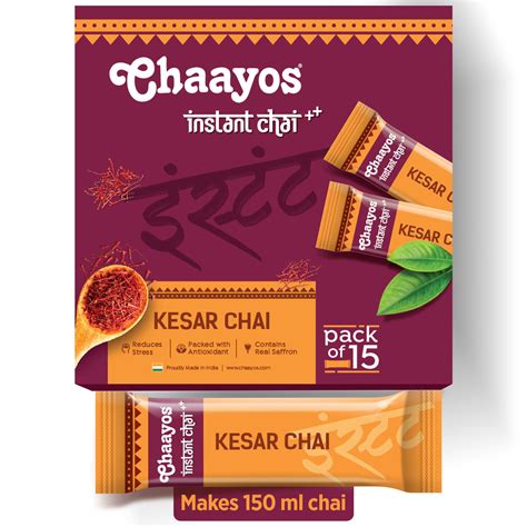 Buy Chaayos Instant Tea Premix (Kesar flavour) online) - Chaayos Bazaar