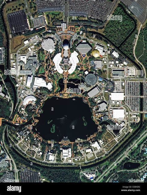 aerial photo map Epcot Center Walt Disney World Resort near Orlando ...