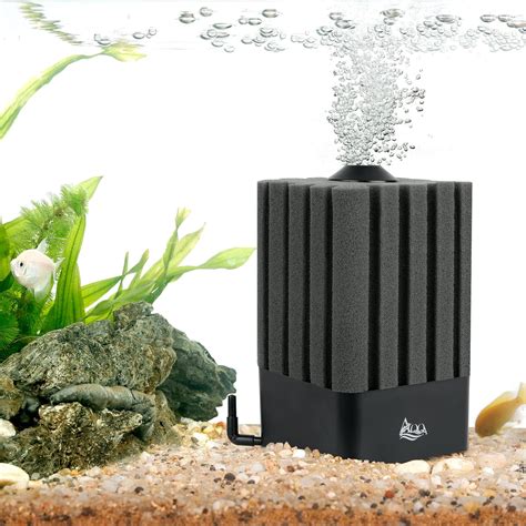 AQQA Aquarium Sponge Filter Submersible Fish Tank Filter Ultra Quiet ...