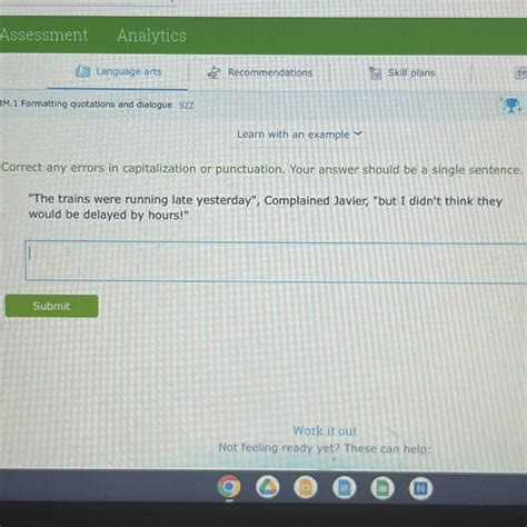 Correct any errors in Capitalization or Punctuation. Your answer should ...