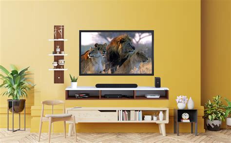 Anikaa Revolt Engineered Wood Wall Mount TV Unit/TV Stand/Wall Set Top ...