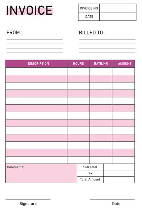 Image result for Free Fillable Printable Invoice Template