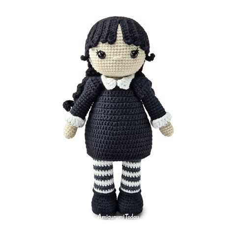 Free Wednesday doll crochet pattern - Amigurumi Today