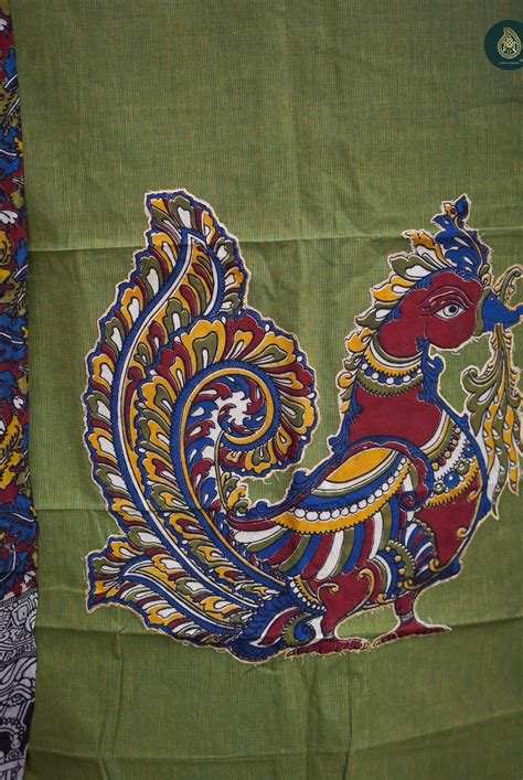 Buy Kalamkari Handpainted Silk Dupatta for Women Online at ...