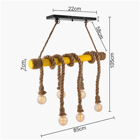 Buy HOMESAKE Metal and Jute Cluster Ceiling Lamp from Homesake at just ...