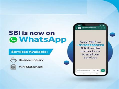 Good news for SBI customers! Sending "Hi" on WhatsApp will provide ...