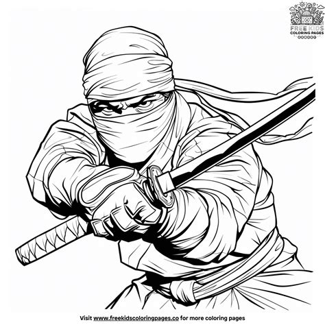 Lifelike Ninja Coloring Pages For Creative Kids Fun