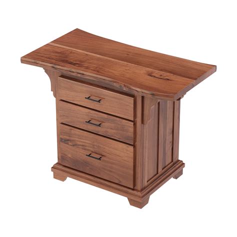 Nismaaya Ace Large Live Edge Top Solid Wood 3 Drawer Vertical File Cab ...