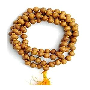 numeroastro White Sandalwood / Chandan Rosary Mala (108+1) 109 Beads (1 ...