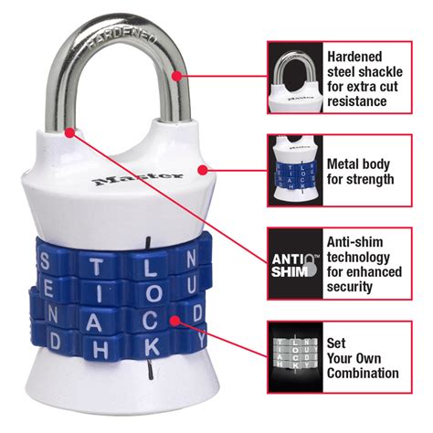 1535DWD Set Your Own WORD Combination Dial Padlock – Master Lock Store