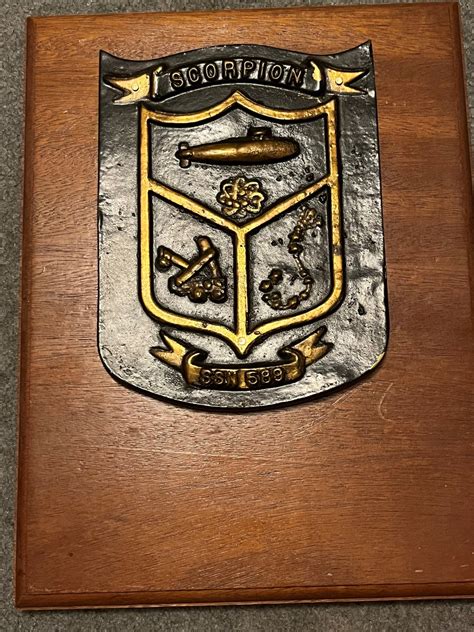 USS Scorpion Submarine SSN 589 Brass Plaque - Etsy