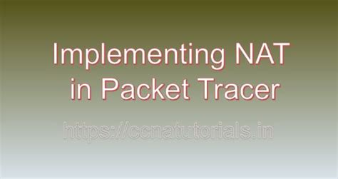 Image result for Building a Network Using Nat Packet Tracer