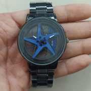 EMPERO Wheel Watch 3D Rotating Spinning Watch Quartz Men Rim Car Wheel ...