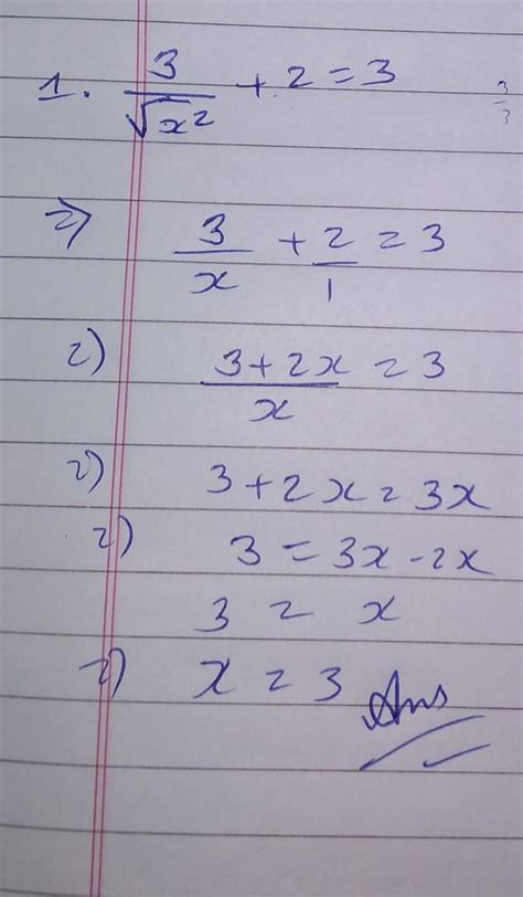 classmate 3. find the value of x if 3√/ x² + 2 = 3 ? - Brainly.in