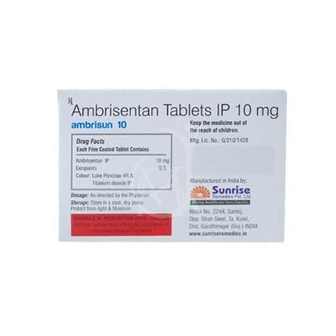 Best Manufacturer of Ambrisun 10mg Tablet in India | JMS, India
