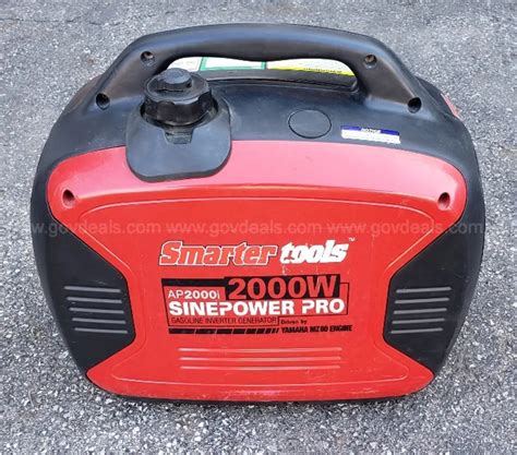 Smarter Tools AP2000I Sinepower Pro Inverter Generator 2000 Watt Gas ...