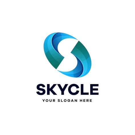 Abstract letter s gradient logo template | Premium Vector