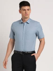 TURTLE Men Printed Formal Light Blue Shirt - Buy TURTLE Men Printed ...