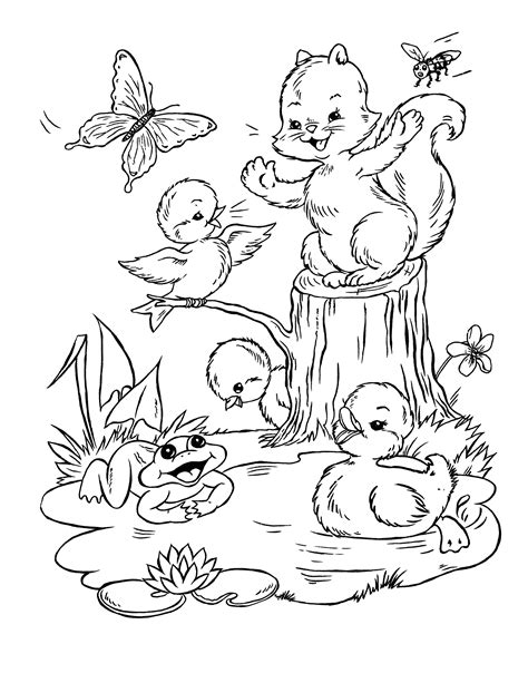 Cute Frog Coloring Pages