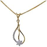 Joyalukkas Pride Diamond Collection 18K Yellow Gold and Diamond Pendant ...