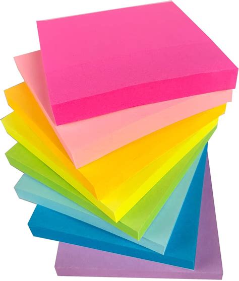 Amazon.com : Sticky Notes 3x3 Post Pads - 8 Pack Sticky Note Pads, Bulk ...