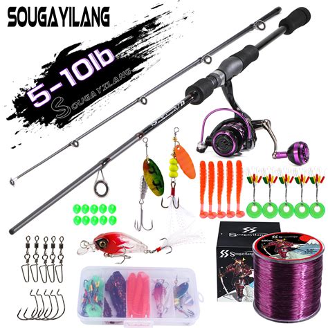 Sougayilang Fishing Rod Full Set 1.8M/2.1M Carbon Fiber Fishing Rod And ...