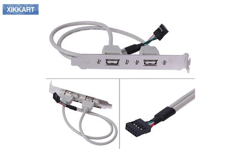 Amazon.in: Buy XIKKART Motherboard Cable - 2 Ports USB 2.0 Header Port ...