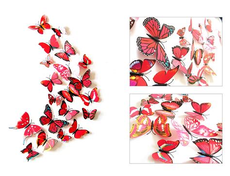 24PCS Butterfly Wall Decor for Wall-3D Butterflies Wall Stickers ...
