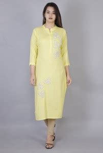 Highlight fashion export Women Embellished Straight Kurta - Buy ...