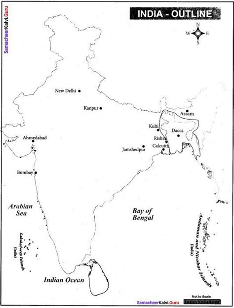 mark the following places on the outline map of India. 1. New Delhi 2 ...