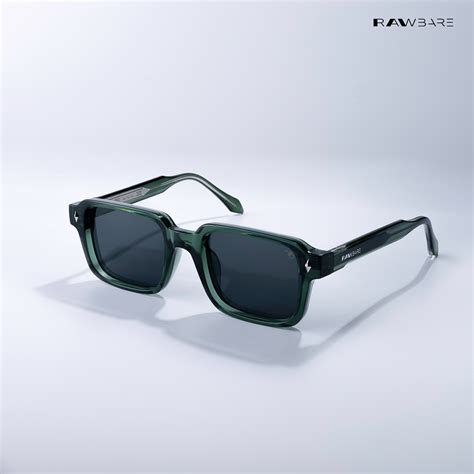 Rogue Shades Green Rectangle Sunglasses | UV400 | Rawbare — Rawbare