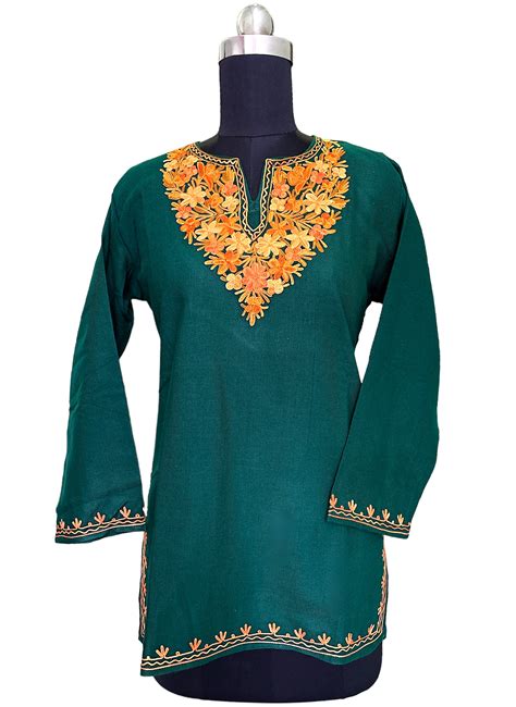 Authentic Kashmiri Short Kurti Traditional Short Kurti with Kashmiri ...