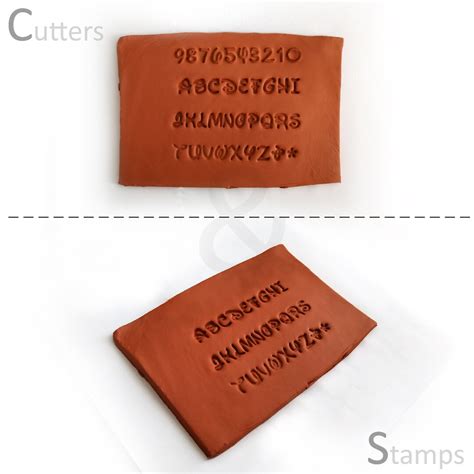 8mm DISNEY FONT (0.3 Inches) Alphabets Clay Stamp | | Ceramics Stamp ...