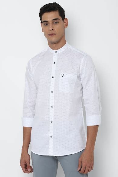 Buy Men White Slim Fit Printed Full Sleeves Casual Shirt Online ...