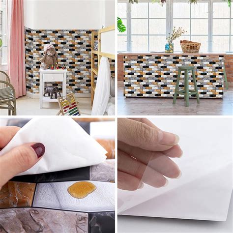 Buy LOVEGAB 10-Sheet Self Adhesive Backsplash, 12 in. x 12in Grey ...