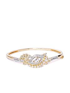 Buy Priyaasi Peacock Design American Diamond Gold Plated Bangle ...
