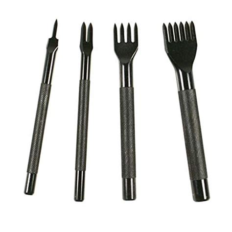 Generic 4pcs Leather Craft Tools Hole Punches Black Lacing Stitching ...