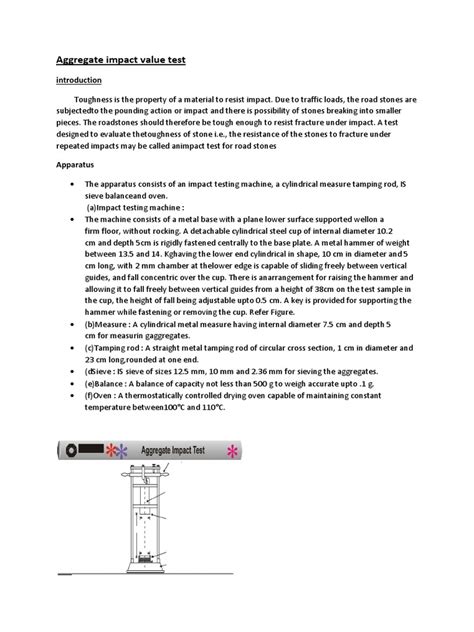 Image result for Aggregate Impact Value Test