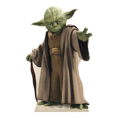 Buy Official Star Cutouts Star Wars Yoda Lifesize Cardboard Cutout ...