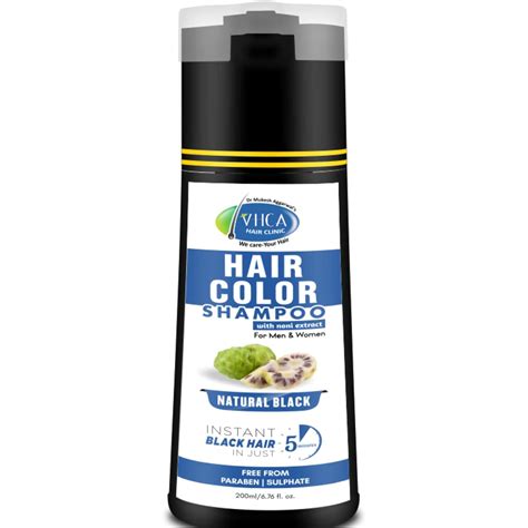 Buy VHCA Beard Color Shampoo For Men Black | Black Hair Color Shampoo ...