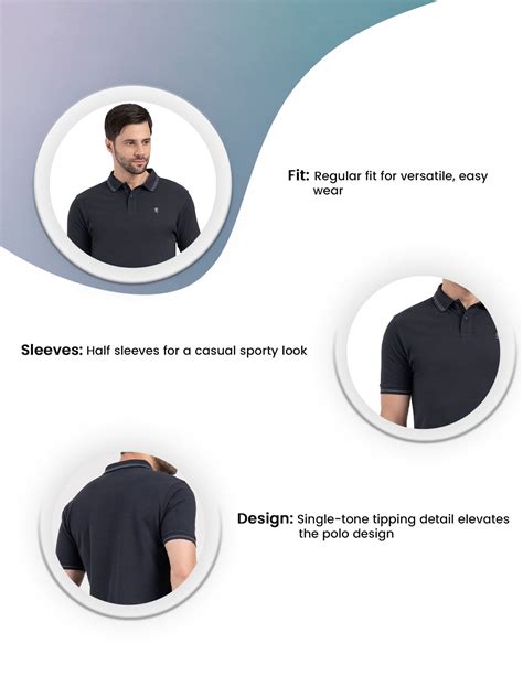 Red Tape Mens Single Tone Tipping Polo T-Shirt | Casual Jacquard Knit ...