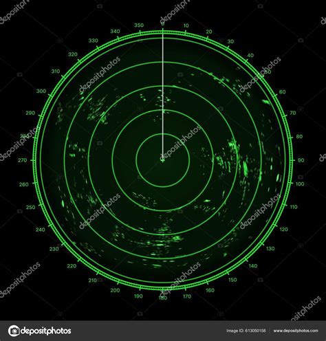 Ship Radar Sonar Screen Military Target Aim Scan Circle Vector Stock ...