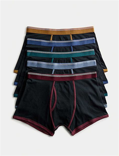 Buy 5 Pack Cotton Stretch Cool & Fresh™ Trunks at Marks & Spencer