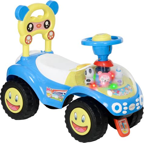 Amazon.com: Qaba Toddler Push Car, Foot to Floor Ride on Toy with Horn ...