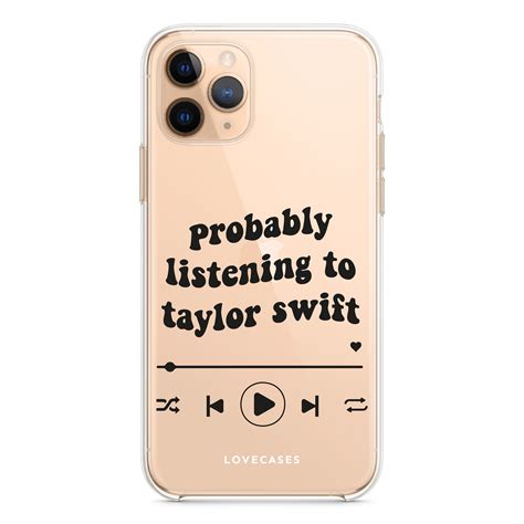 Black Probably Listening to Taylor Swift Phone Case – LoveCases