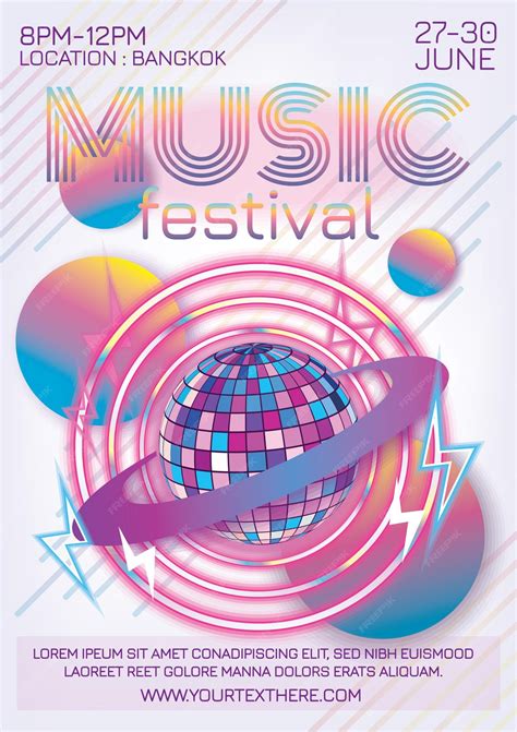 Premium Vector | Music festival poster for party